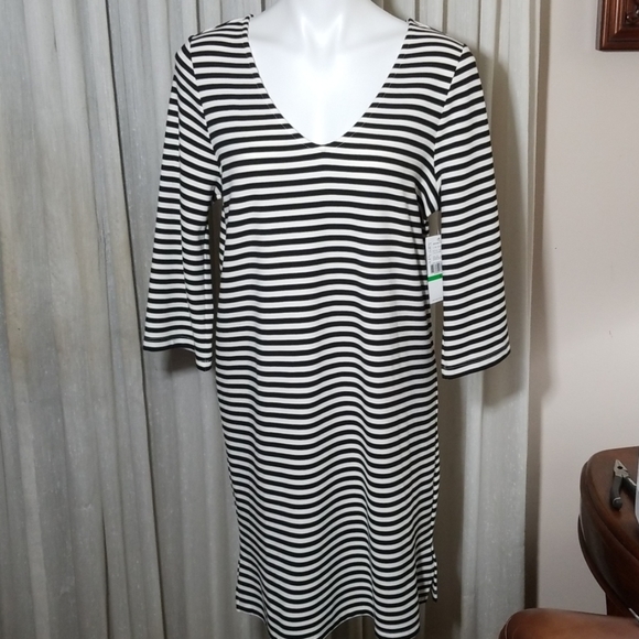 Karen Kane Black & White Striped Dress👗 - Picture 2 of 7